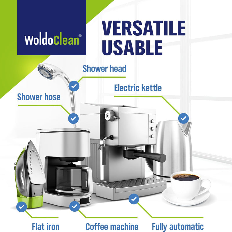WoldoClean Coffee Machine Cleaner & Descaler Tablets (20 Count) - Universal Descaling Tabs Compatible with Nespresso, Keurig, Ninja, Breville & Drip Coffee Makers, Removes Limescale & Mineral Buildup Unscented 20 Count (Pack of 1)