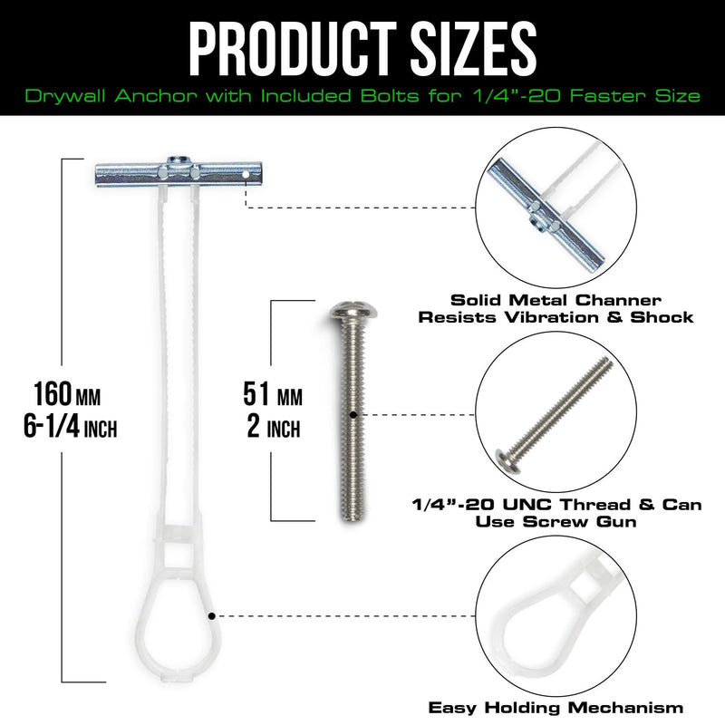 CondoMounts MSK9010 Steel Stud TV Mounting Kit | Wall Mount VESA Mount Screws, Anchors & Titanium Drill Bit | Heavy Duty TV Mounting Hardware Kit Supports 200lbs 4 Anchors