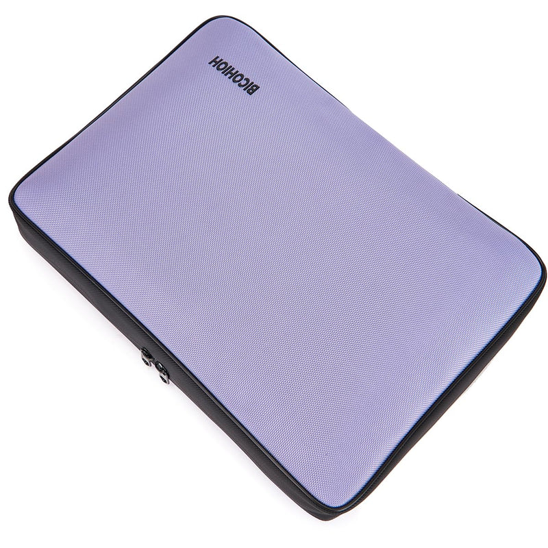 Portable Document Bag, Important Document Organizer, Storage Pouch File Folder for Important Papers, Emergency Binder, Birth Certificates, Social Security Cards, Passports, Photos (Purple;) Purple;