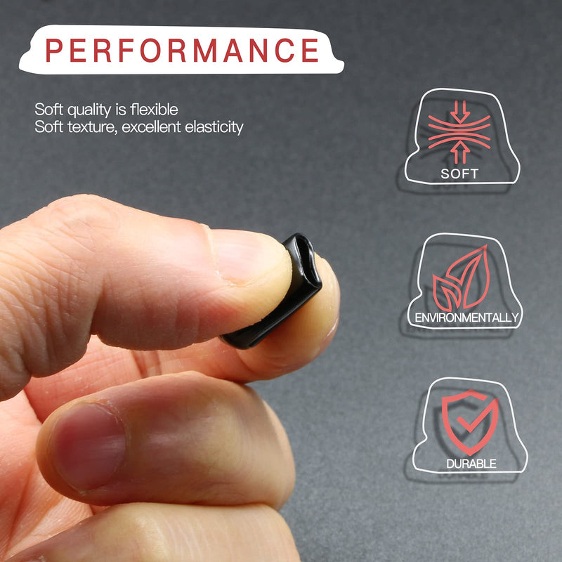 120PCS Screw Thread Protectors 3mm ID Rubber End Caps Vinyl Flexible End Caps Round Tube Bolt Cap (Black, 120PCS) 120