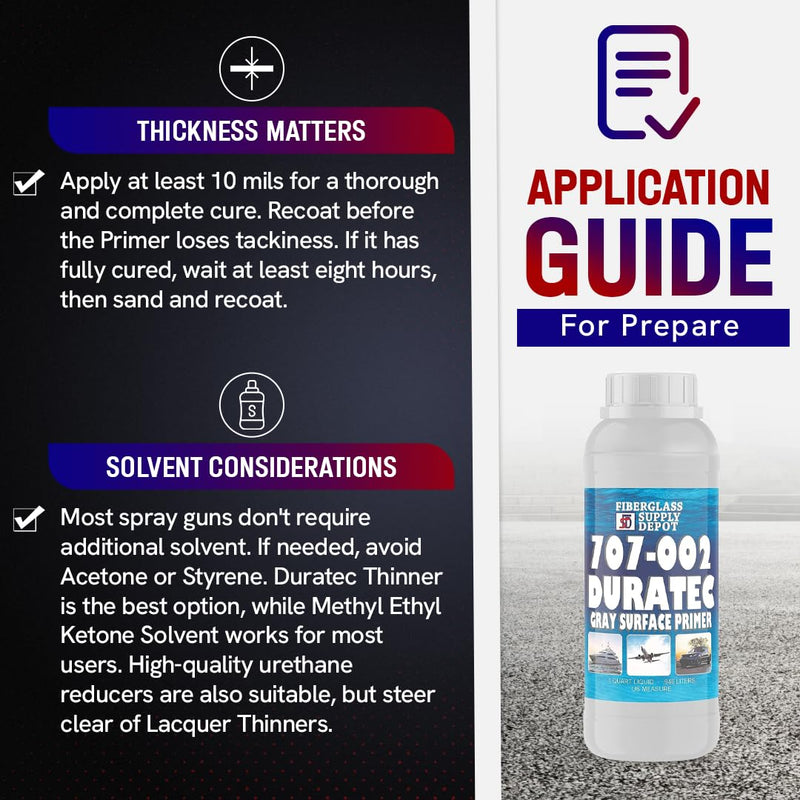 Duratec 707-002 Grey Surface Primer Quart with 15cc Hardener
