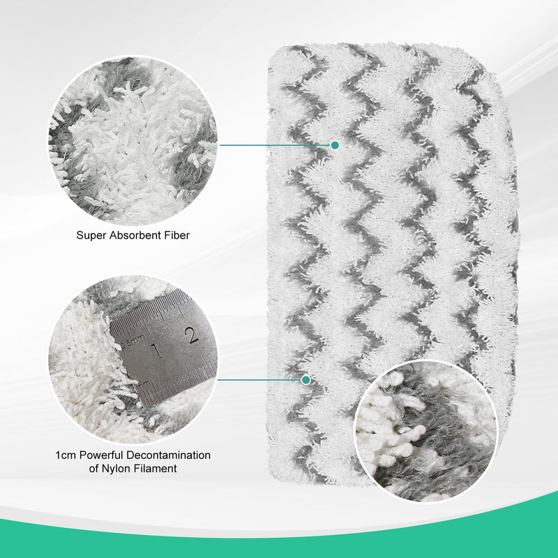 8 Pack Microfiber Steam Mop Replacement Pads for Shark Steam Mop S1000, S1000A, S1000C, S1000WM, S1001C - Dirt Grip, Washable & Reusable for All Floor Clean