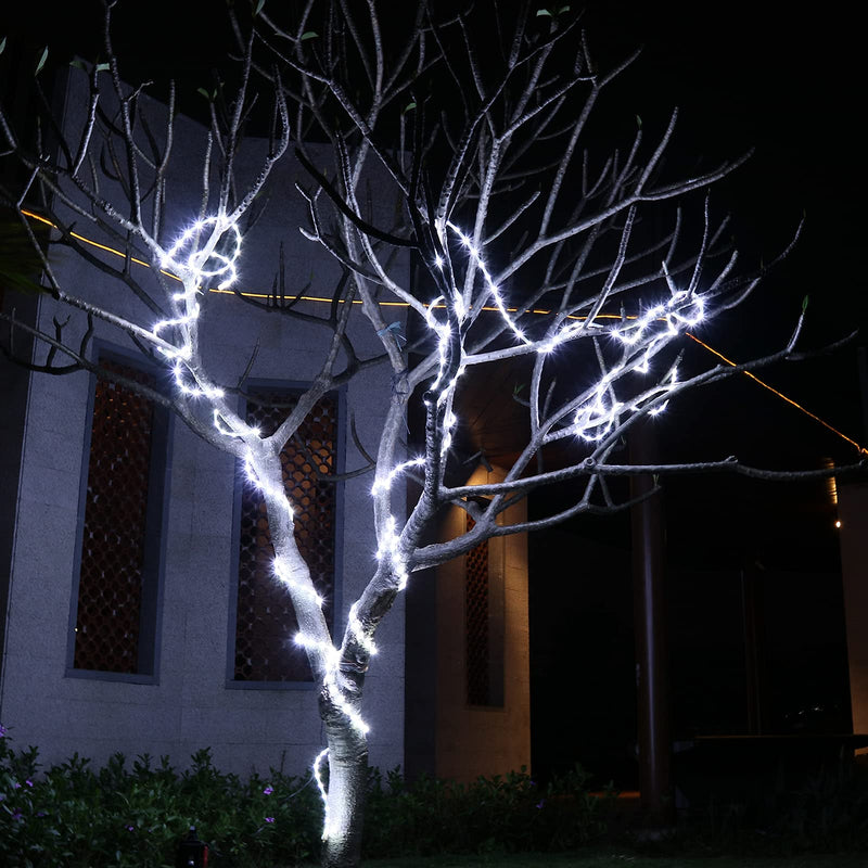 Daylight Rope Lights, 16.4ft Flexible Waterproof LED Strip Light, Nature White, Indoor Outdoor Decorative Lighting for Home Christmas Holiday Garden Patio Party Daylight
