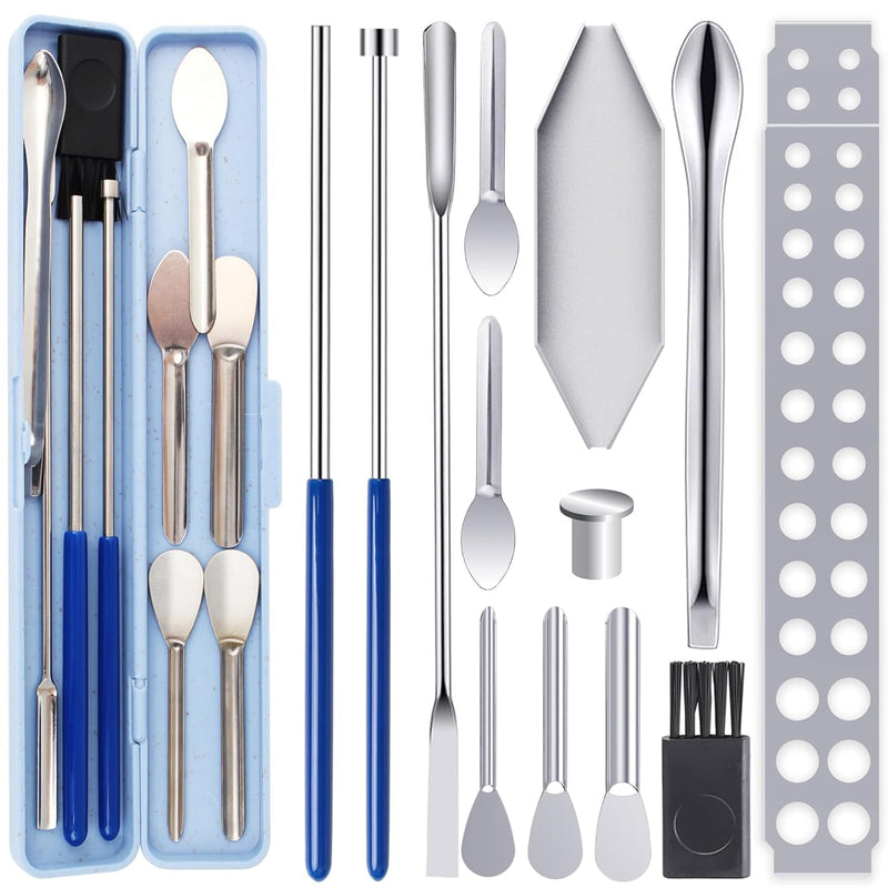 Capsule Filling Machine Kit – Pill Filler Tray Tools for Quickly Maker Empty Gel Capsules All Size 000 00 0 1 2 3 4 5, Lab Spoons Spatula Scoops Tool (13Pcs Plus) 12