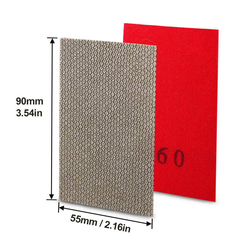 Diamond Sandpaper Electroplated Polishing Sheet Abrasive Sanding Paper Grit 60 120 200 400 Replacement Abrasive mix-4pcs