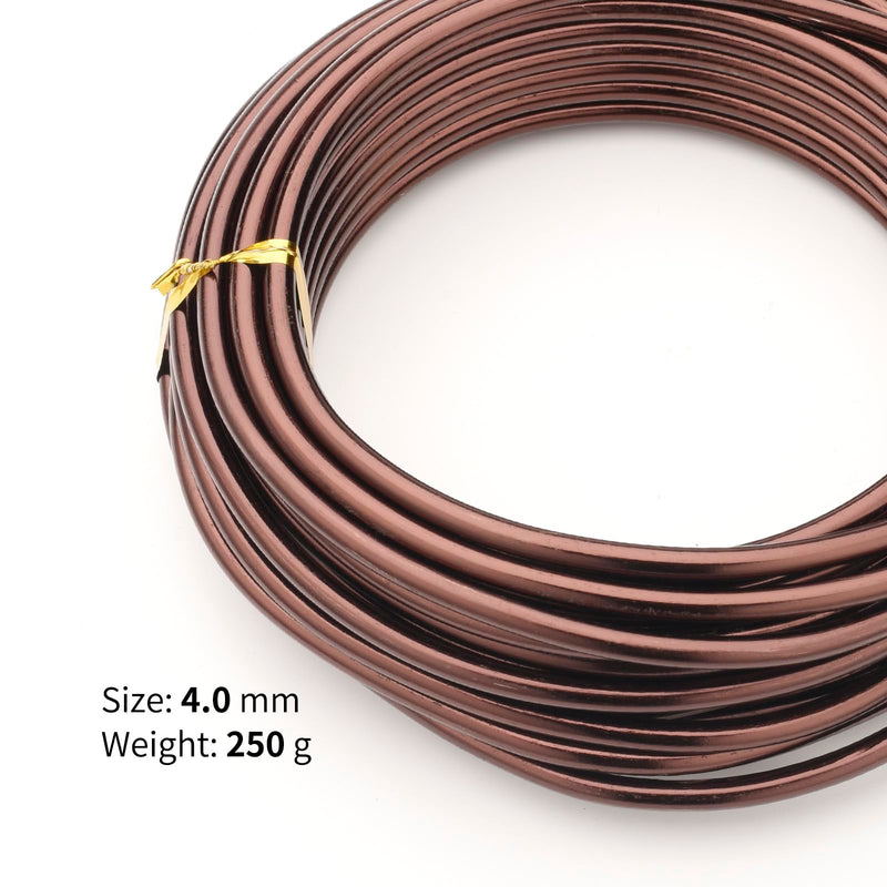 Bronze-4.0-Anodized Aluminum Bonsai training wire 250g Large Roll,Many Size to Choose,KSVZS Bendable Metal Wire for Crafts,Sculpting,Armature and Daily Use,Necessities for family Bronze-4.0