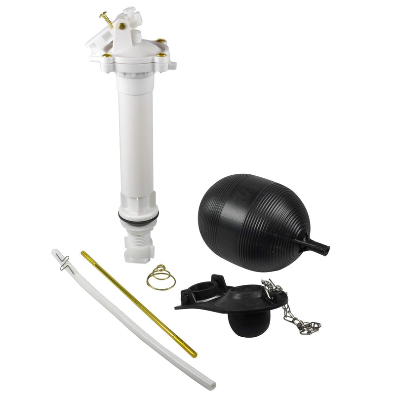 Danco Complete Toilet Repair Kit, Fill Valve, Flapper, Rod, Float Replacement (80816), White