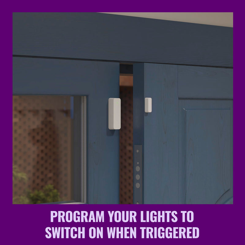 WiZ Connected Contact Sensor 2-Pack - Home Monitoring, Home Automation, Real-Time Alerts, Light Alarms, Easy Setup 2 Pack
