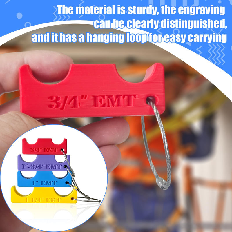 Magnetic Electrical Conduit Spacer Set 4 size（1"EMT,3/4"EMT,1"EMT-3/4"EMT, 1 1/4"EMT ） Strong magnetic hold for electrical spacers, it is an indispensable tool in an electrician's toolbox