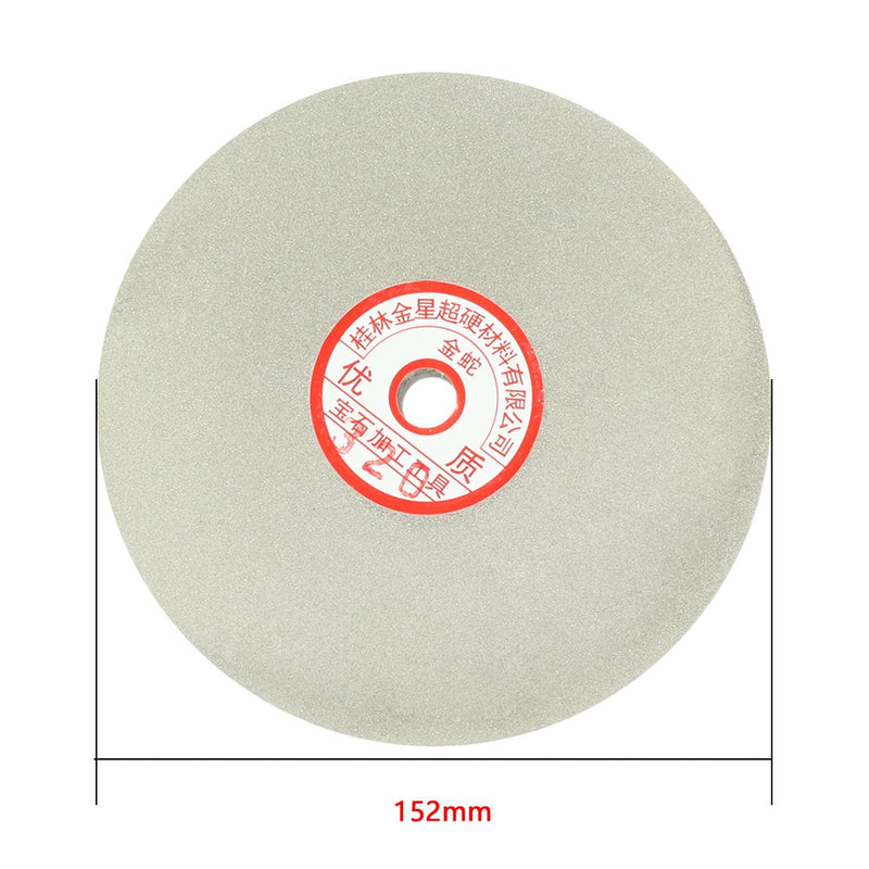 Sourcingmap 6-inch 320 Grit Diamond Coated Flat Lap Wheel Grinding Sanding Polishing Disc