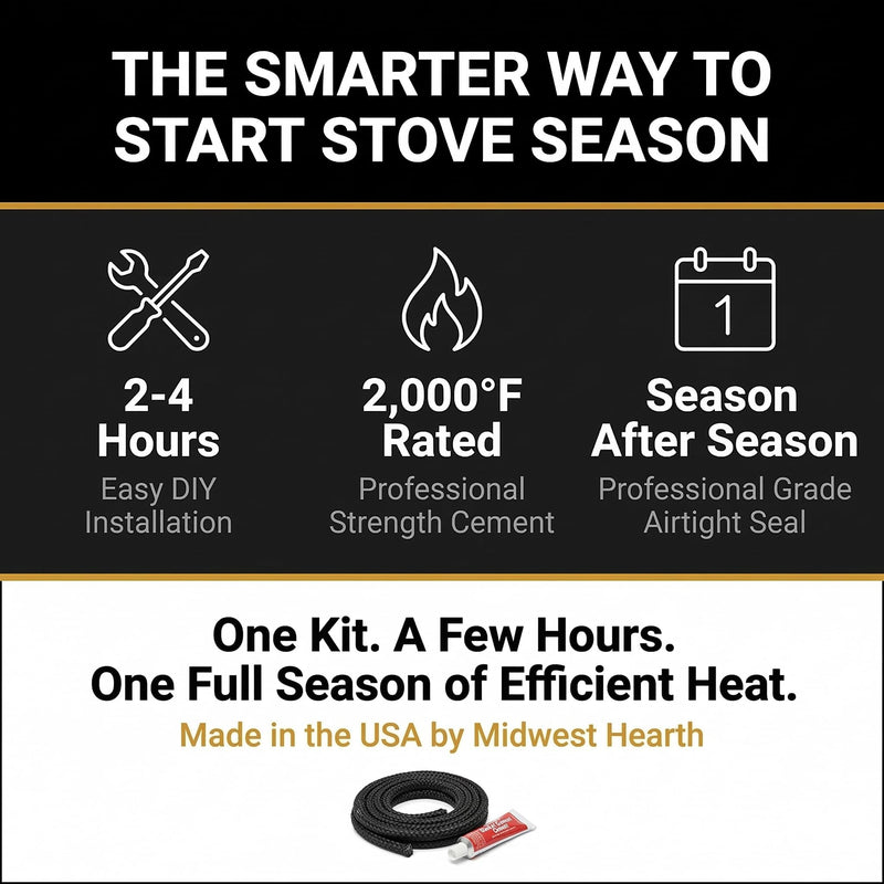 Midwest Hearth Gasket Kit 3440 for Vermont Castings Stoves, USA Made