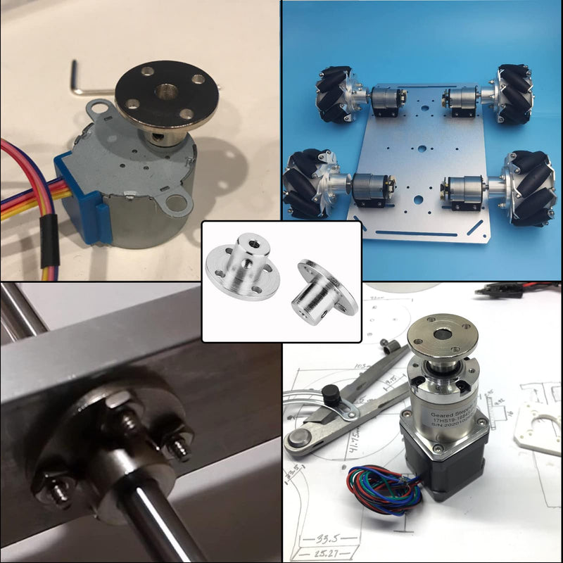 4 Pack 3mm Flange Coupling Connector, Rigid Guide Model Coupler Accessory, Shaft Axis Fittings for DIY RC Model Motors, High Hardness Coupling Connector 4