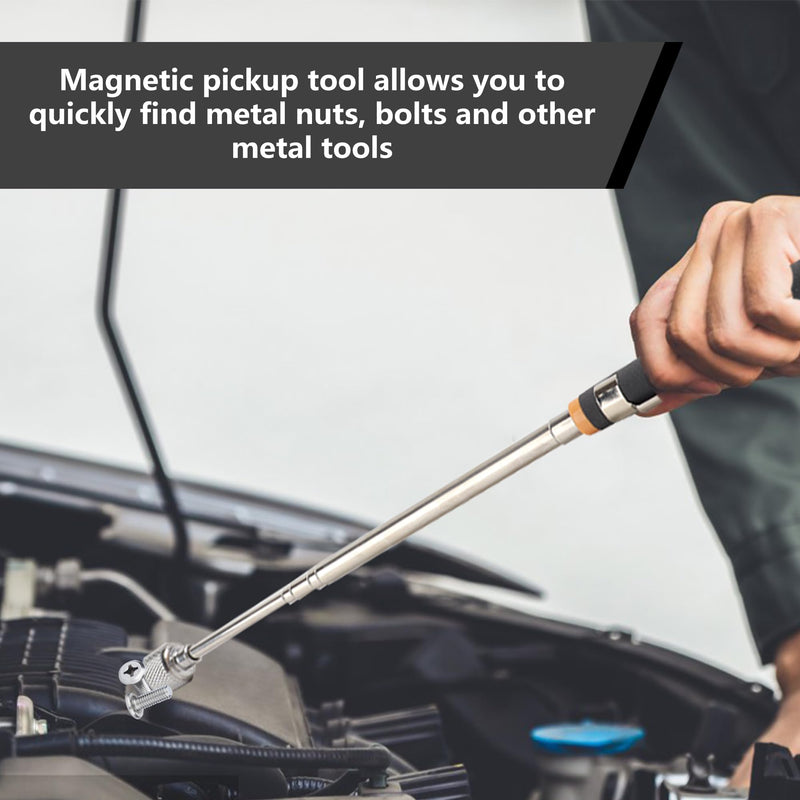 Mulwark 5 pcs Telescoping Magnetic Pickup Tool with Strong Pull Force: Non-Slip Extendable Magnet Pickup Tool: Telescopic Magnetic Pick-Up Tool with Extra Strong Magnet: Extendable Magnet Stick Small