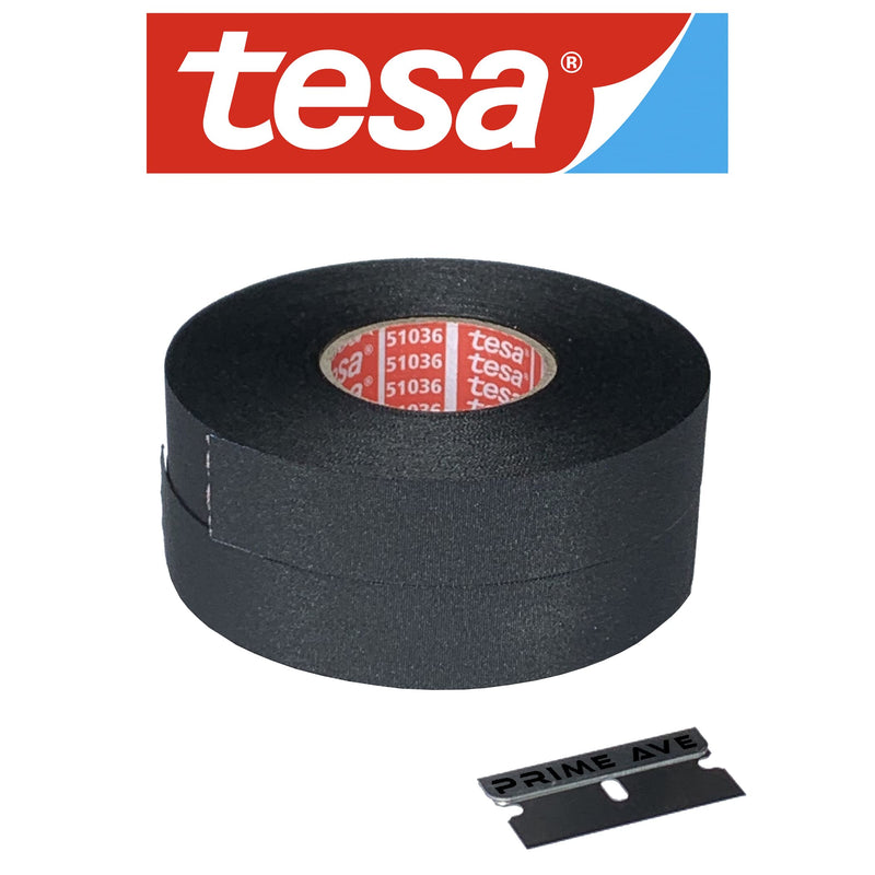 Razor + (2) Tesa 51036 High Heat Electrical Tape for Wire Harness, Cables for Automotive Engine, Protect Against High Temperature, Abrasion, Chemical & Fluid 2