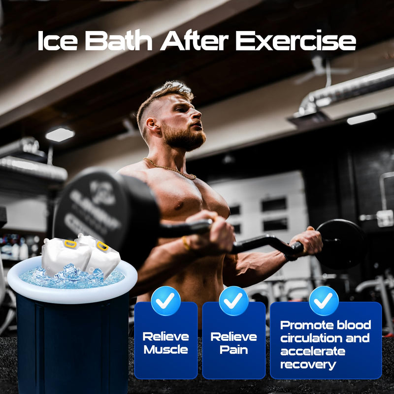 4Pack Ice Bath Bags, Reusable 10L Freezer Water Bags for Ice Bath Collapsible Bathtub Freezer Water Cold Plunge