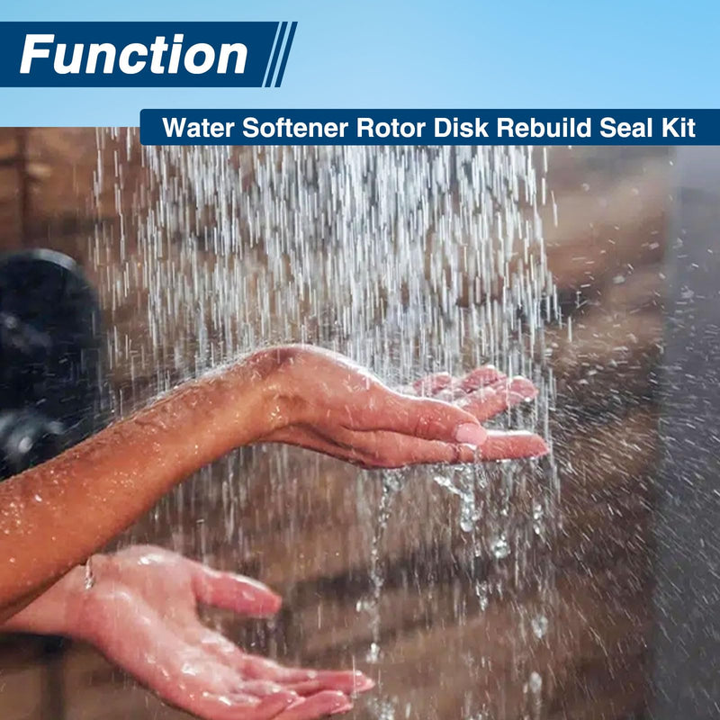 Water Softener Seal Kit Water Softener Rotor Disk Repair Kit Compatible with Whirlpool GE Sears Kenmore Morton North Star with 8 Bolts 1" Valve Replace# 7185487 WS35X10020