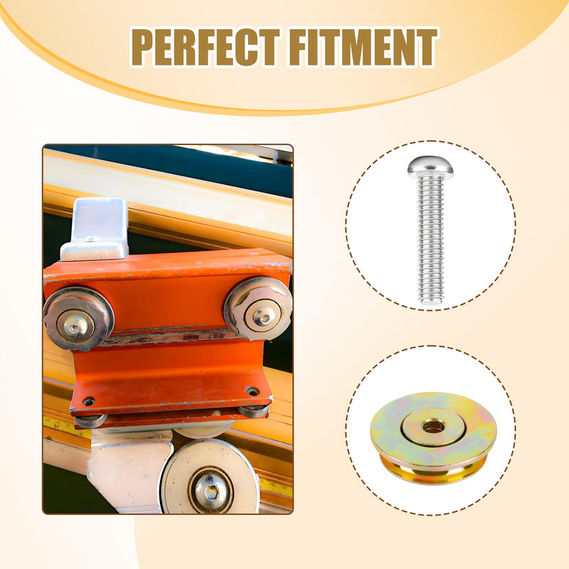 (2 Pcs) Tapco Pro Cut Off Flange Track Bearing Kit Compatible with Tapco Pro & max Siding Brake, 12334 Rollers, 12364 Screws, 10094 Lock Nuts, Tapco Brake Parts 2