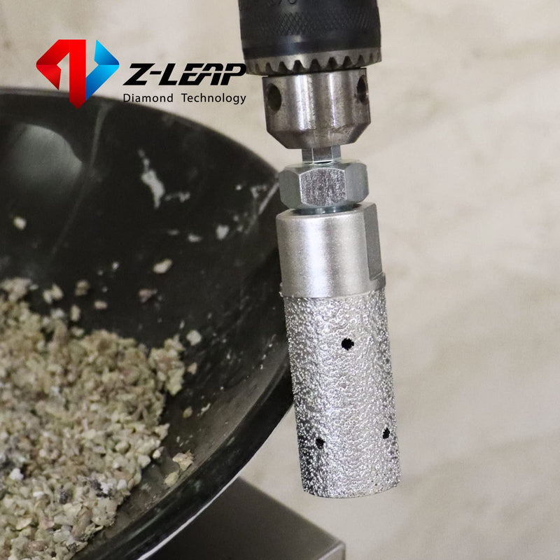 1Inch Vacuum Brazed Diamond Finger Milling Bits Grinding Drum Wheel for Tile Porcelain Ceramic with 5/8-11 Thread 1-Inch