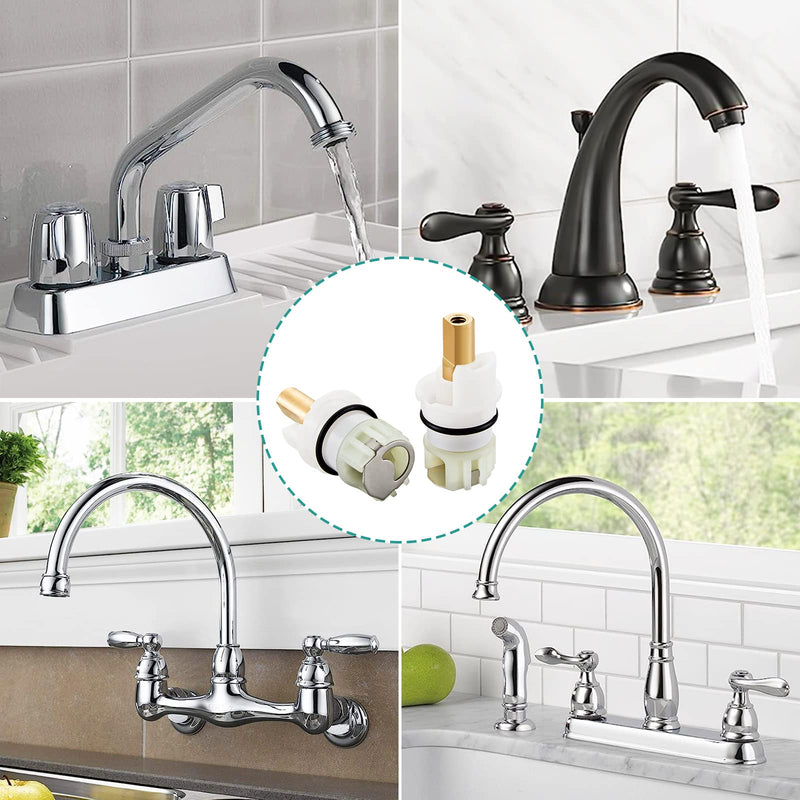 RP25513 Faucet Stem replacement for Delta two handle faucet repair kit with RP24096 Cartridge RP4993 Seat and Spring RP24097 Turn stop1/4, 4pack 4
