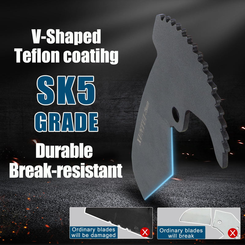 Professional PVC Pipe Cutter 2.5 inch (75mm) Capacity, Heavy Duty Silver Ratchet Tubing Cutter for 2-1/2" Schedule 40 80 PVC, PEX & ABS, One-Handed Cutting Tool for Pool & Sprinkler Repair