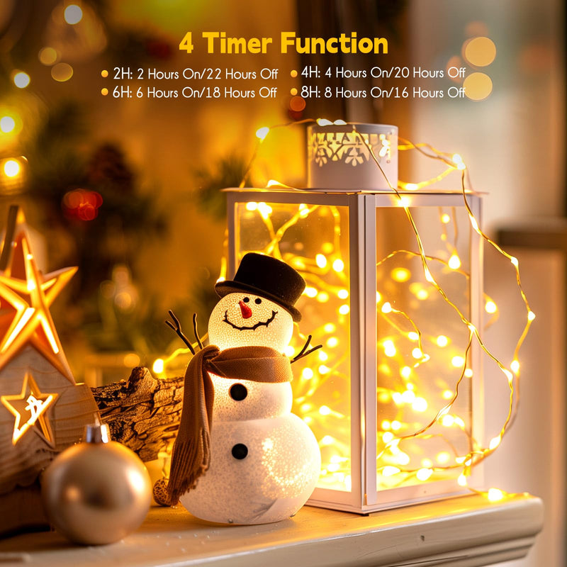 Minetom USB Fairy String Lights with Remote and Power Adapter, 66 Feet 200 Led Firefly Lights for Bedroom Wall Ceiling Christmas Tree Wreath Craft Wedding Party Decoration, Warm White 200 LEDs