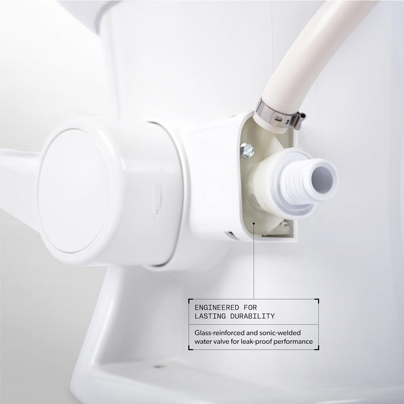 Dometic 385311641 Genuine OEM Water Valve Kit | 300 310 320 400 410 420 Dometic and Sealand Toilets | Includes Hose Clamp and Fasteners | White Compact Kit for Efficient Repair and Replacement