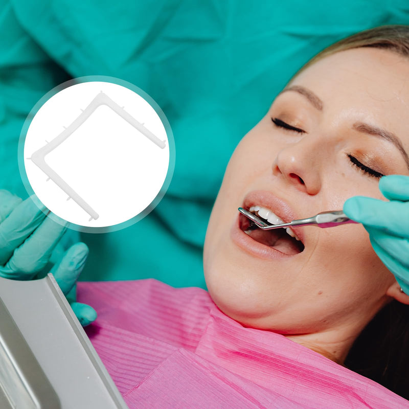 Healifty 10pcs Disposable Dental Rubber Dam Frame Holder Autoclavable Rubber Barrier Bracket Distracter Lab Instrument