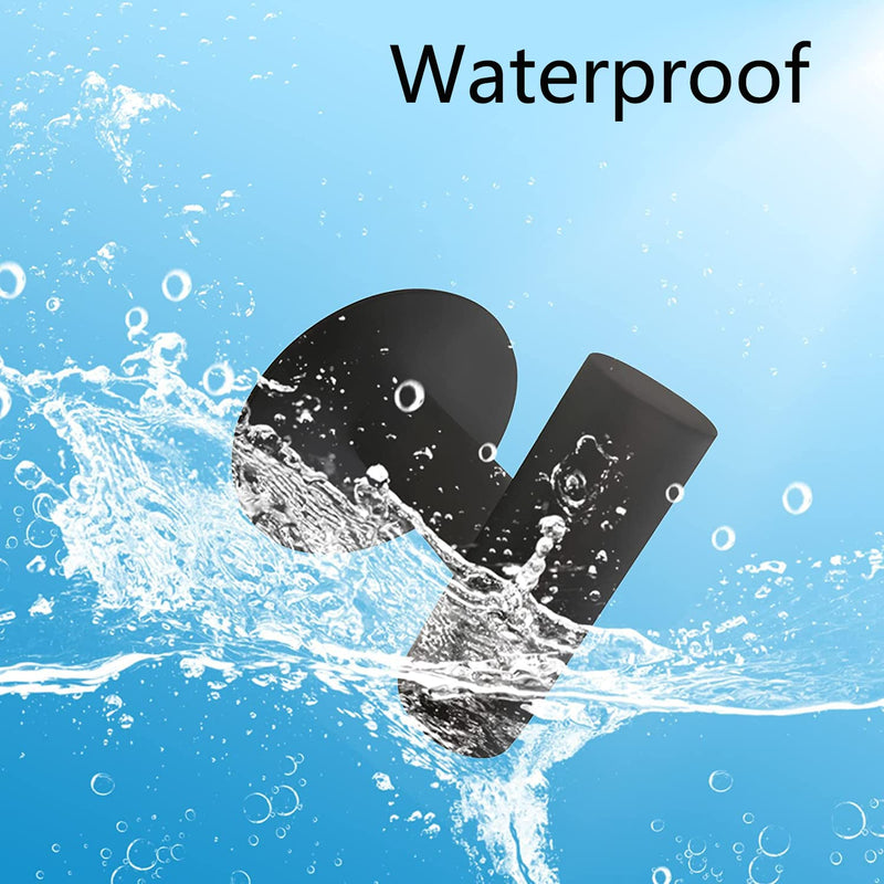 Matte Black Adhesive Wall Hooks 2 Packs, Heavy Duty Sticky Towel Hooks for Bathroom Kitchen Door, Wall Mounted Stick on Hook for Coat Towels Keys Robe (Black)