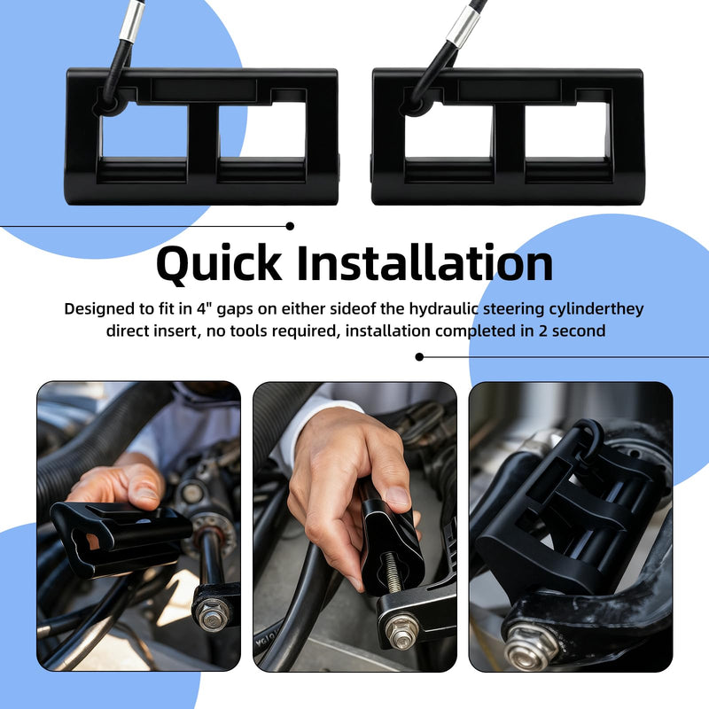 Outboard Motor Support Transom Saver, Hydraulic Steering Lock Set for Boat Transom Stabilization Prevents Motor Wobble & Enhances Trailers Safety