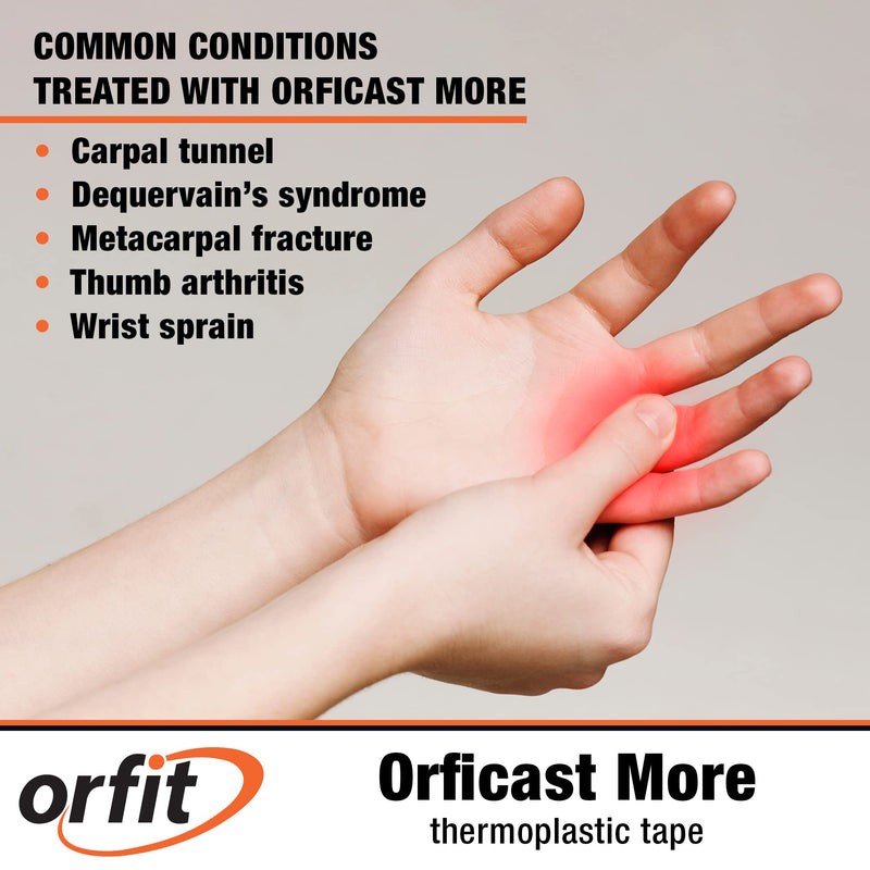 Orficast More Thermoplastic Tape, 6" x 9', Black 6-Inch 1 Roll