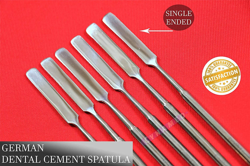 6 Premium German Dental Cement Spatulas Single Ended Lab Wax Modeling Cement Mixer Spatula Round Handle Cynamed