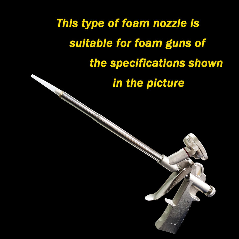 Spray foam gun nozzle Spraying foam gun accessories Reusable sealed small nozzles replacement expansion tool supplies for construction use（16 pieces of white transparent packaging）
