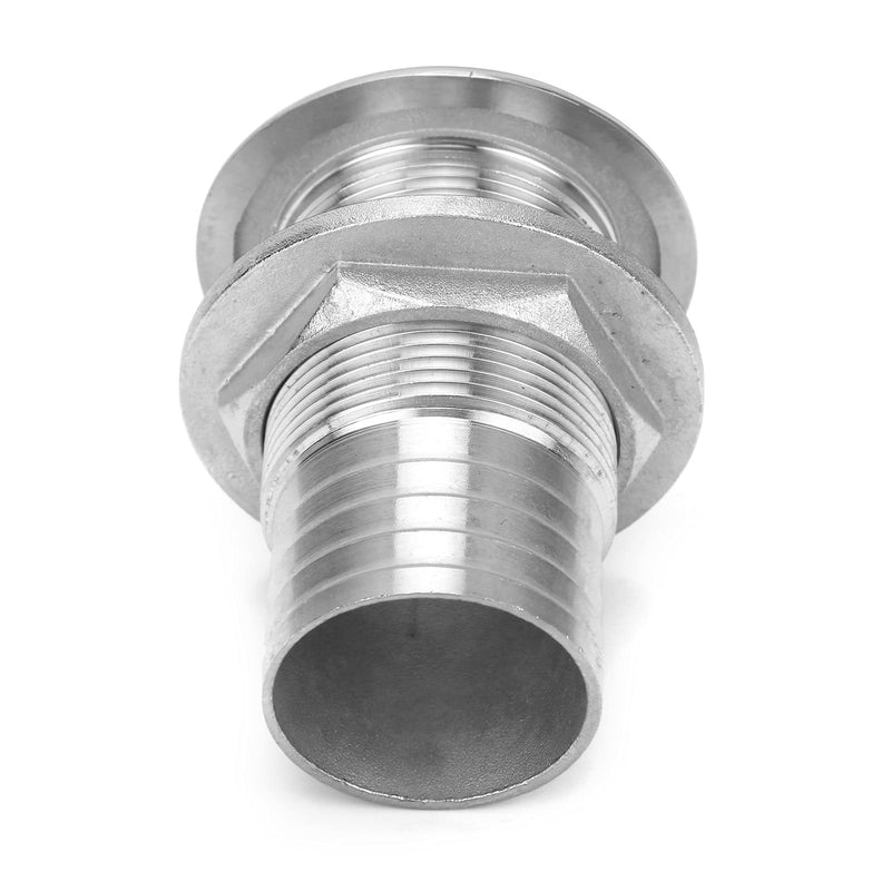 Tissting 316 Stainless Steel Thru Hull Fitting for Marine Boat Drainage - Hose Connector, Straight Drain Plug for Yacht, Sailboat, RV Water System 1-1/2 inch