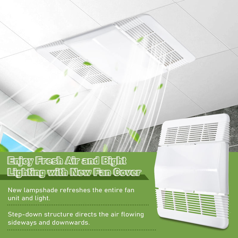 85315000 Replacement Ventilation Fan Grille Lens for Broan Nutone 763RL 769RL Bathroom Vent Exhaust Fan Cover Replacement Parts Grille and 1PC Lens