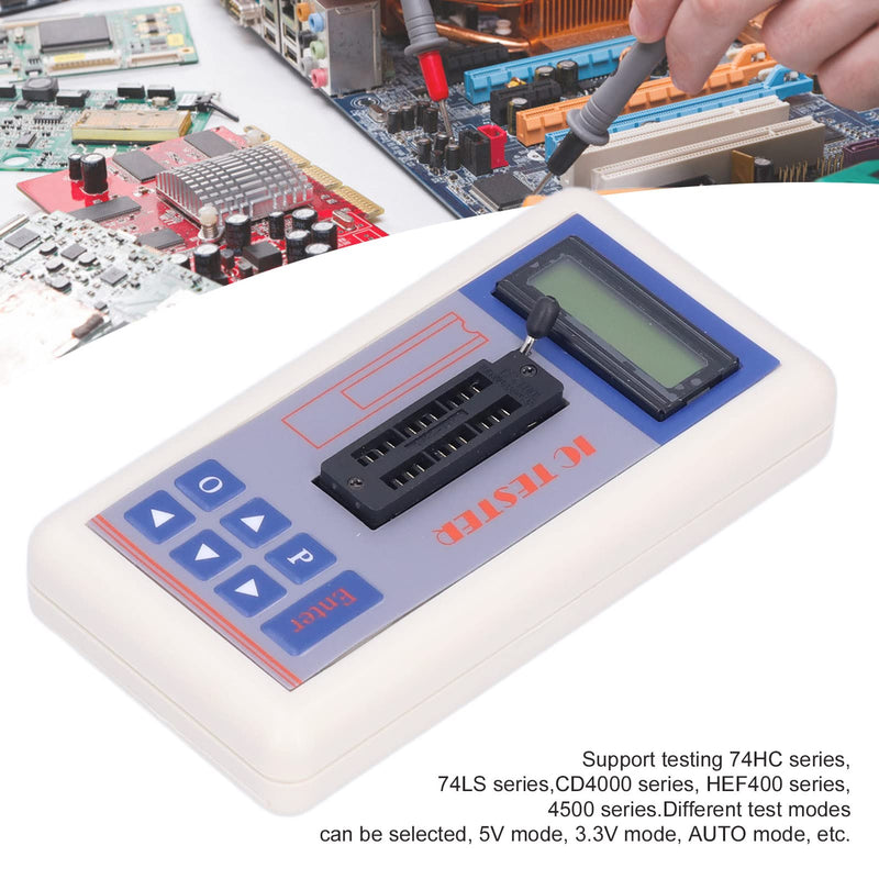 Multifunctional IC Transistor Tester, Integrated Circuit Tester with 5V 3.3V AUTO Modes for Microelectronics Engineers (no Terminal) no terminal