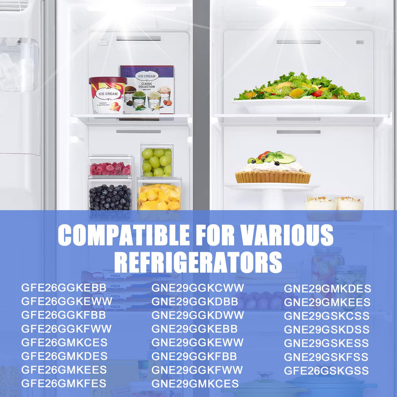 New Upgraded WR55X11132 WR55X25754 GE Refrigerator LED Light Bulb Replace WR55X30602 WR55X26486 PS4704284 3033142 EAP12172918 AP6261806(4 Pack) 4 Pcs