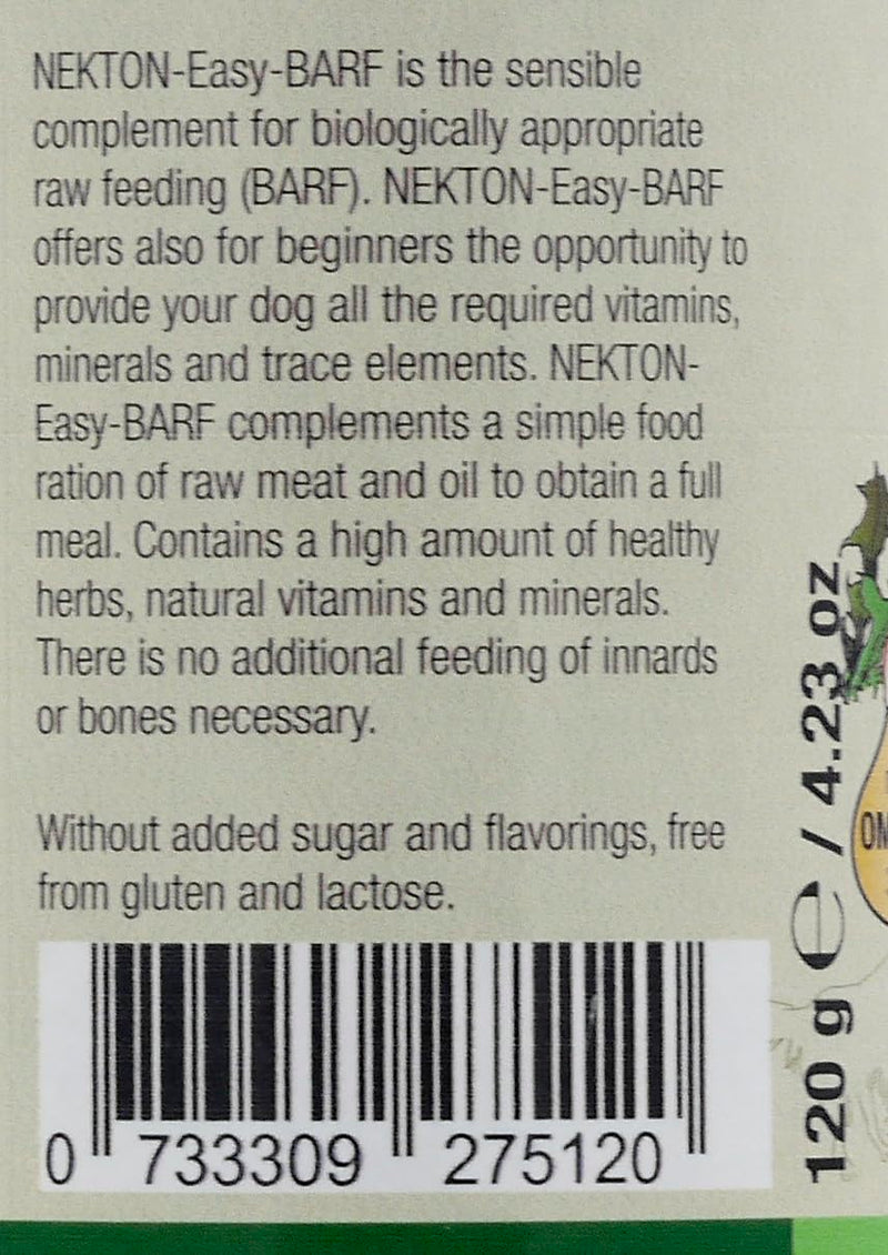 Nekton-Dog Easy Barf Raw Food Supplement 120gm (4.23oz) 120 grams (4.23 ounces)