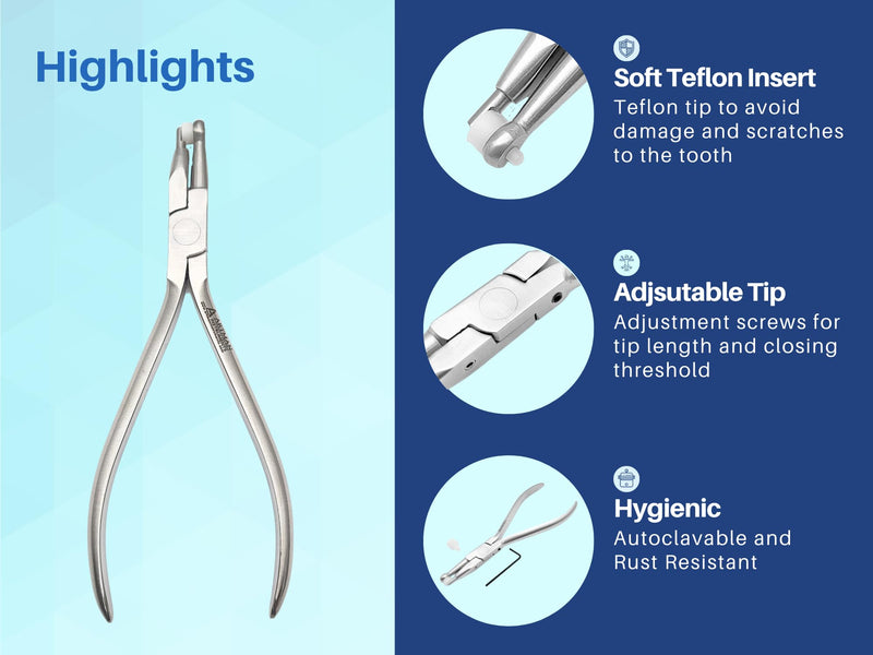 Orthodontic adhesive removing pliers, cement removing pliers brand removing pliers ARTMAN brand by Wise Linkers