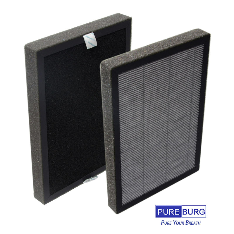 PUREBURG Replacecment Filter Compatible with Kenmore 1200e Series PM2010 KF250 & KALADO KCA01 Air Purifiers,2 Set (4 Filters) H13 True HEPA Activated carbon 2-in-1
