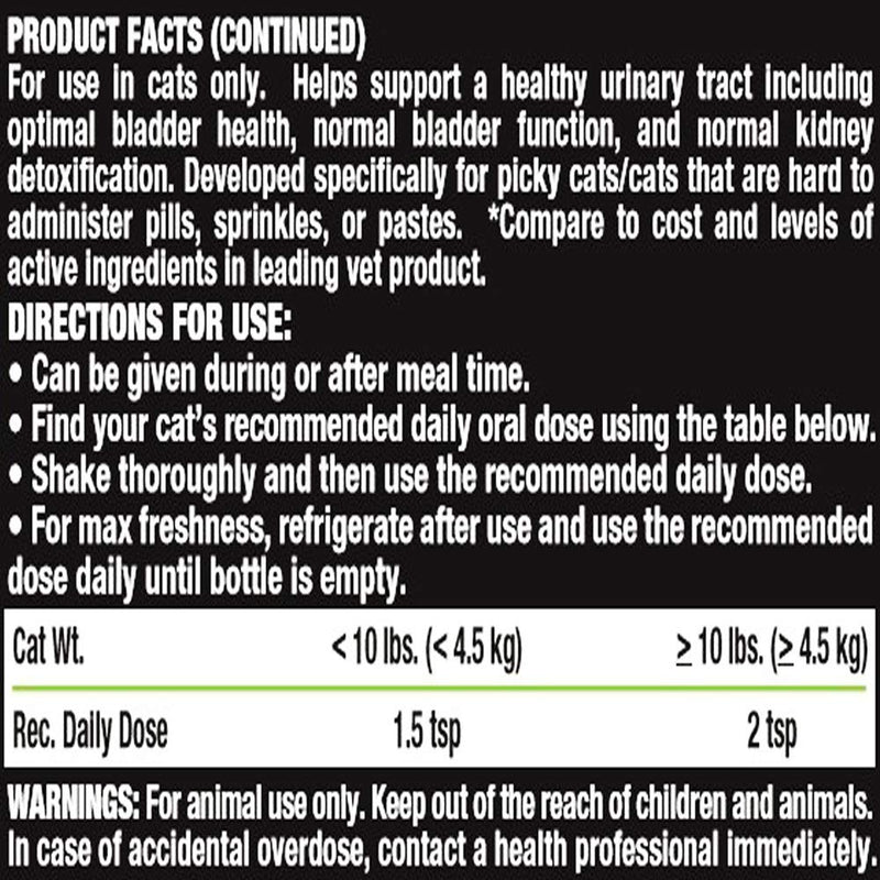 Liquid-Vet Advanced Kidney & Bladder Supplements for Cats with Cranberry + D-Mannose | Cat Kidney Support | Cat Urinary Tract Health Chicken 8 - PawsPlanet Australia