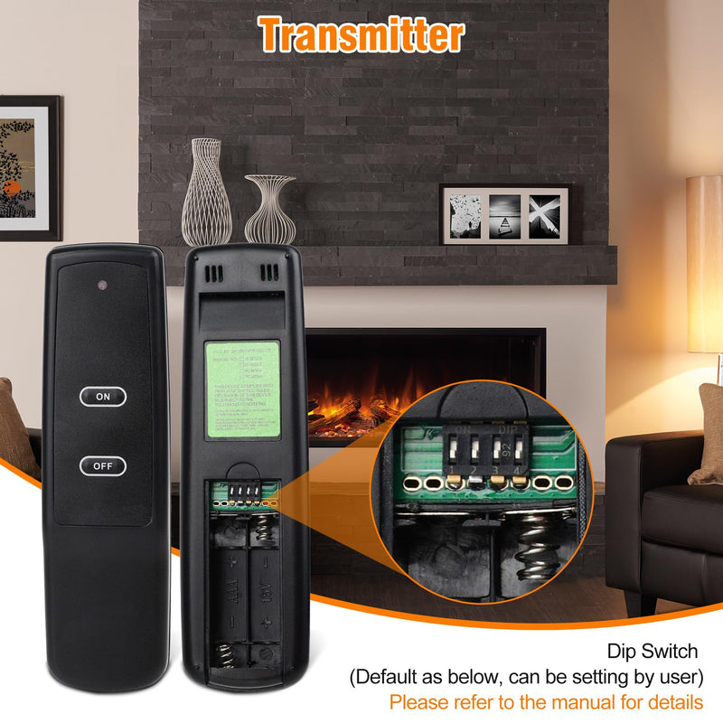Universal Gas Fireplace Remote Control, Millivolt Valve Fireplace Switch Basic Switch+Safety Protection