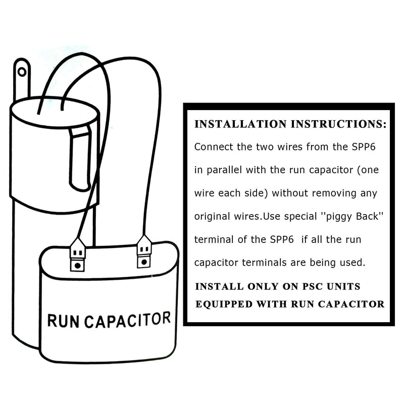 AMI PARTS SPP6 Hard Start Capacitor Replacement 115V Thru 288VAC Hard Start kit for air Conditioner Units from 4,000 to 120,000(1/2 Thru 10H.P.),Increases Compressor Torque 500%