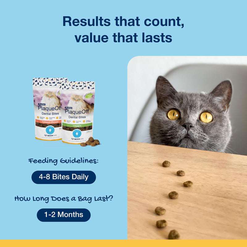 ProDen PlaqueOff Dental Bites Cat 60g - PawsPlanet Australia