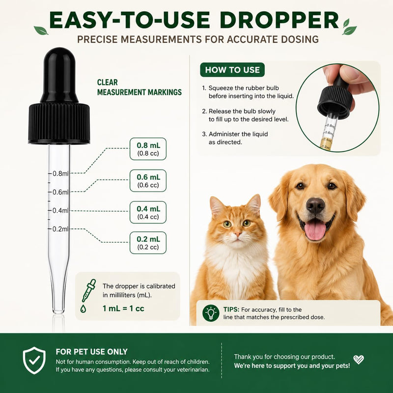 Liquid Dog & Cat Dewormer with Pyrantel Pamoate, for Roundworms & Hookworms, Easy-to-Use Oral Liquid Formula