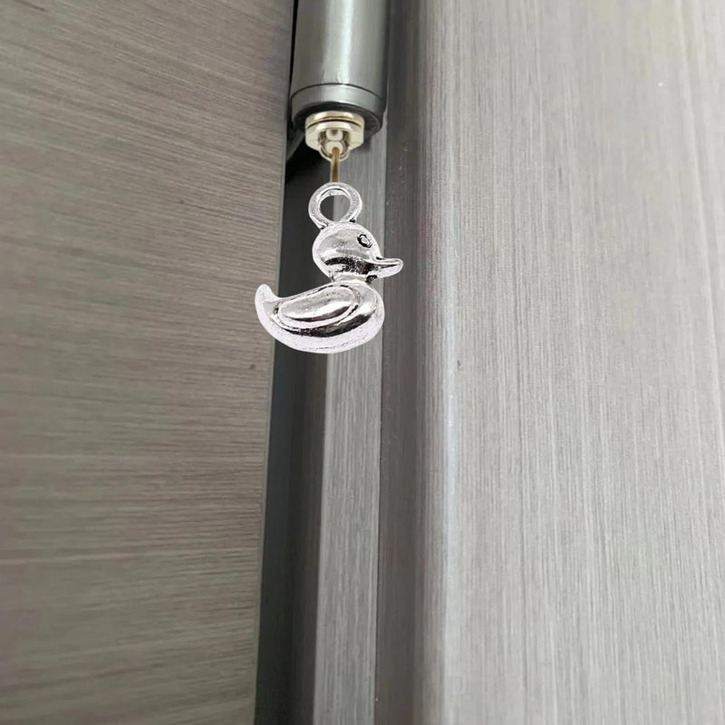 Silver Hinge Head Home Decoration Duck,Magnetic Hinge Dropper Hanging,Magnetic Hinge Head Toppers,Door Hinge Pin Topper