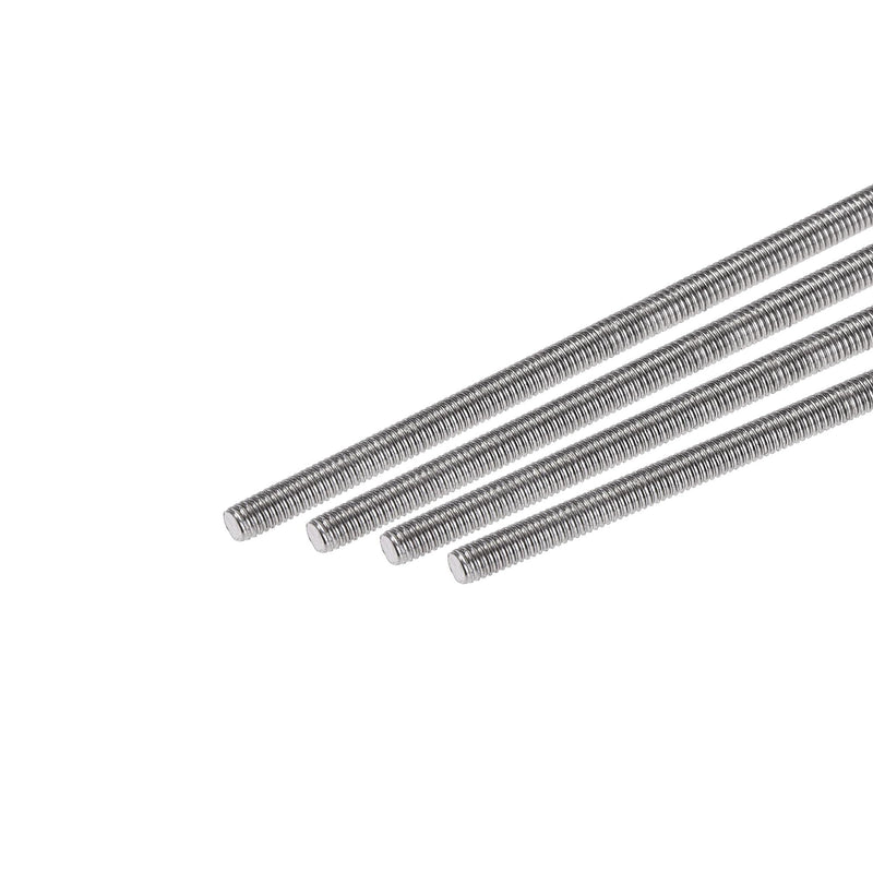 uxcell 5Pcs M3 x 250mm Fully Threaded Rod 304 Stainless Steel Right Hand Long Screws Threads Used for Screw into Hangers and U-Bolts