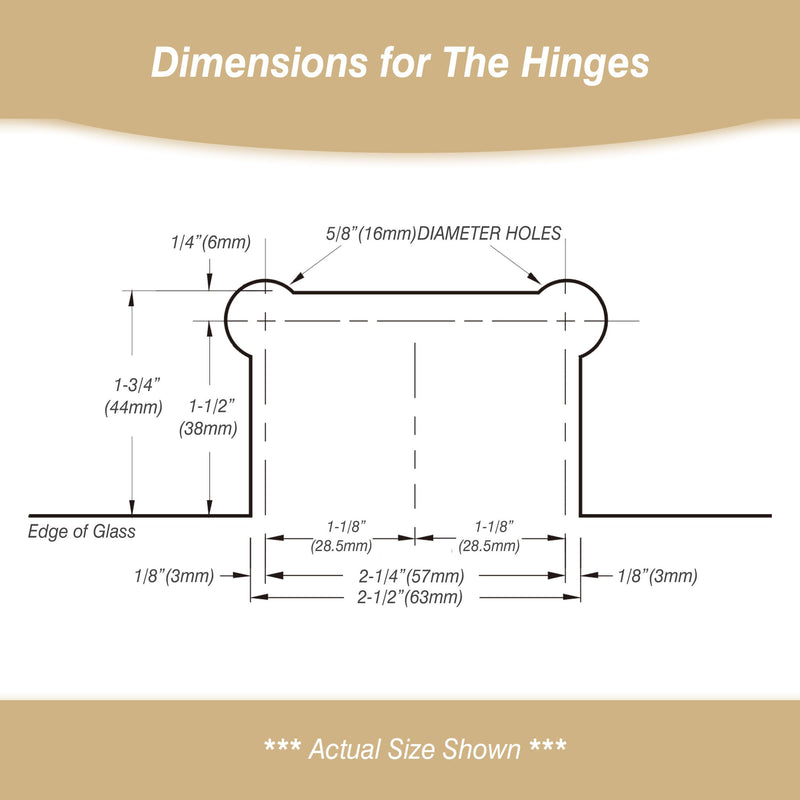 Brass Shower Door Hinge, 90 Degree Offset Glass Door Hinges, Wall Mount for 5/16"-1/2"(8-12mm) Tempered Glass, Heavy Duty Hinge for Frameless Glass Installation, Chrome 90 Degree_A