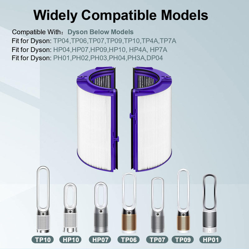 360° Combi Filter For Dyson TP06 PH02 PH01 PH03 PH04 HP09 TP09 TP10 HP10 Purple