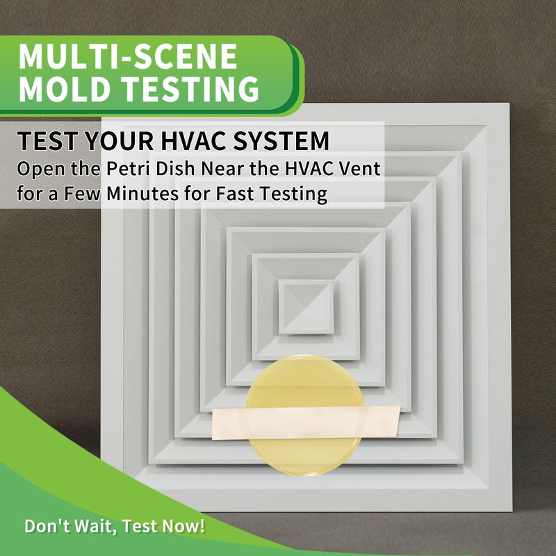Mold Test Kit for Home with Free Lab Analysis - 10 Simple Detection Tests DIY at Home Mold Air Tester - Test HVAC System,Surface Mold for Home Indoor & Outdoor Air Quality Mold Testing Kits Detector