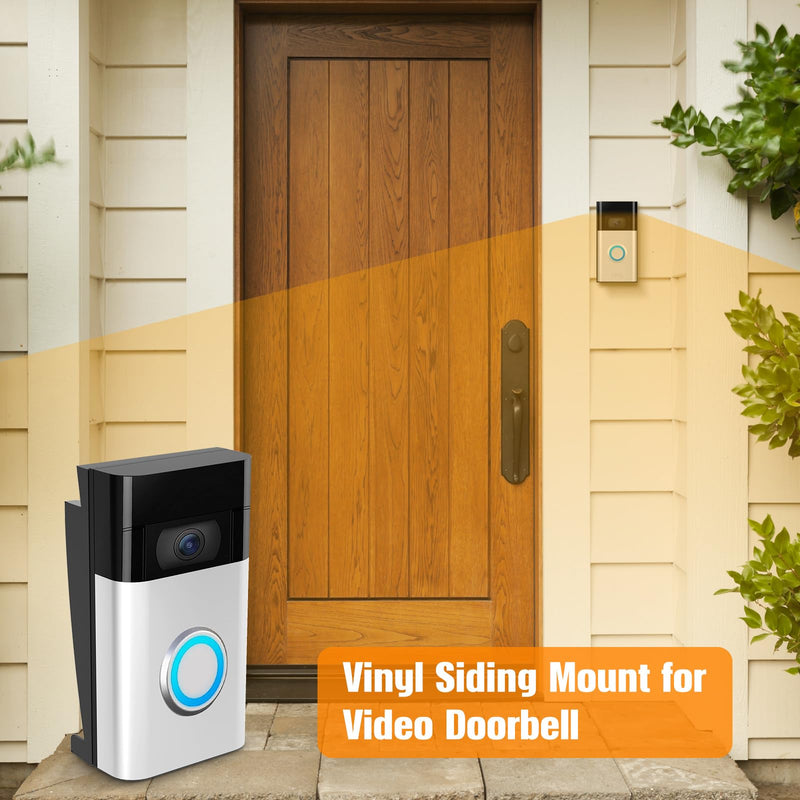 Vinyl Siding Angle Adjustment Doorbell Mount for Video Doorbell(2020 Release)/1/2/3/4/ Wired/Pro/Pro 2, Blink Doorbell Corner Mounting Bracket Wedge Kit(4" Standard Vinyl Siding Only)